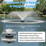 15000 GPH Pond Fountain Aerator,750W(1Hp) Floating Fountain with Stainless Steel