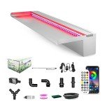 40" App-Controlled LED Waterfall Spillway Fountain