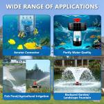 Pond Fountain Aerator 1HP 750W 110V/15000 GPH Floating Fountain Pump, 120FT Powe