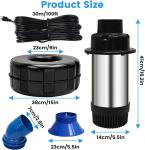 15000 GPH Pond Fountain Aerator,750W(1Hp) Floating Fountain with Stainless Steel