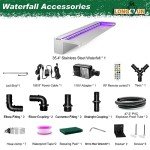40" App-Controlled LED Waterfall Spillway Fountain