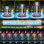 Remote Control Solar Bird Bath Fountain Pump