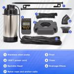 Stainless Steel Pond Fountain Aerator with Timer