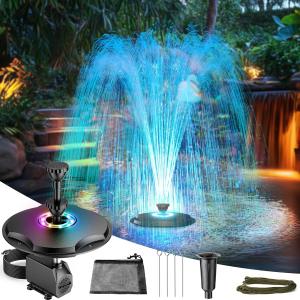 LED Floating Pond Fountain with 3 Spray Modes