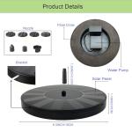 Vumyhuby Solar Bird Bath Fountain with 6 Nozzles