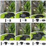 Vumyhuby Solar Bird Bath Fountain with 6 Nozzles