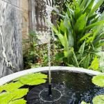 Vumyhuby Solar Bird Bath Fountain with 6 Nozzles