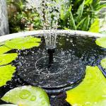 Vumyhuby Solar Bird Bath Fountain with 6 Nozzles