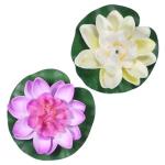 2-Pack Floating Lotus Flower Birdbath Fountain Accessory