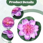 2-Pack Floating Lotus Flower Birdbath Fountain Accessory