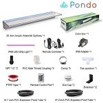 36'' APP Control RGB LED Waterfall Fountain