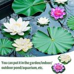 2-Pack Floating Lotus Flower Birdbath Fountain Accessory