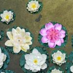 2-Pack Floating Lotus Flower Birdbath Fountain Accessory