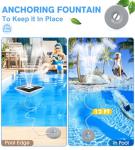 Solar Floating Fountain with Light Show for Pools