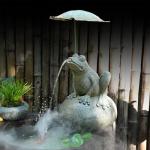 Resin Frog Pond Spitter Water Fountain Attachment