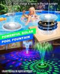 Solar Floating Pool Fountain with Light Show