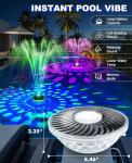 Solar Floating Pool Fountain with Light Show