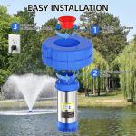 15000 GPH Automatic Floating Pond Fountain