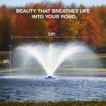 15000 GPH Automatic Floating Pond Fountain