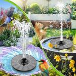 Solar-Powered Bird Bath Fountain with 7 Nozzles