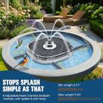 Solar Bird Bath Fountain Pump with LED Light