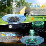 Upgraded Solar Water Fountain with LED Lights