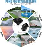 1HP Floating Pond Fountain Aerator 15000GPH