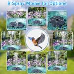 Upgraded Solar Water Fountain with LED Lights