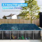 750-Gallon Above Ground Canvas Koi Pond Tank