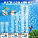 Solar Fountain with Light Show and Adjustable Sprays