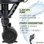 Pond Boss Floating Fountain with Lights, 50' Cord