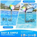 Solar Fountain with Light Show and Adjustable Sprays