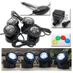 4-LED Underwater Pond Fountain Light Kit