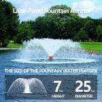 1 HP Pond Fountain Aerator, 15,000 GPM