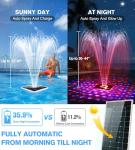 Solar Floating Pool Fountain with Light Show