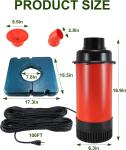 1HP Pond Fountain Pump 15000GPH with 100ft Cord