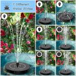 Solar Water Fountain with LED Lights and 7 Nozzles