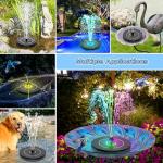 Solar Water Fountain with LED Lights and 7 Nozzles
