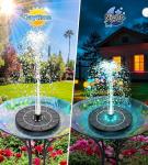 Solar Water Fountain with LED Lights and 7 Nozzles