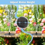 Yzert Solar Fountain with Adjustable Height & Nozzles