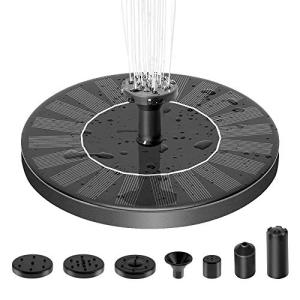 Solar Powered Garden Fountain with 6 Nozzles