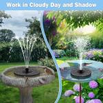 Yzert Solar Fountain with Adjustable Height & Nozzles