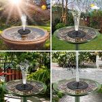 Solar Powered Garden Fountain with 6 Nozzles