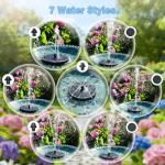Yzert Solar Fountain with Adjustable Height & Nozzles