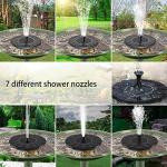 Solar Powered Garden Fountain with 6 Nozzles