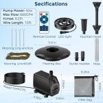 LED Floating Pond Fountain with 660GPH Pump