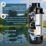 750W Floating Pond Fountain Aerator Pump 15000 GPH