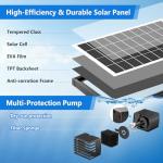 Solar Fountain Pump with Battery and Nozzles