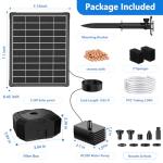 Solar Fountain Pump with Battery and Nozzles
