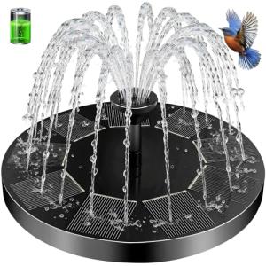 Solar Bird Bath Fountain Pump with 6 Nozzles